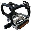 YBEKI All-Terrain Bike Pedals with Toe Clips & Adjustable Straps Dual-Purpose Resin/Alloy Bicycle Pedals 9/16" Spindle - Indoor/Outdoor Use for Exercise/Spin/Road Bikes MTB (Silver) view 4