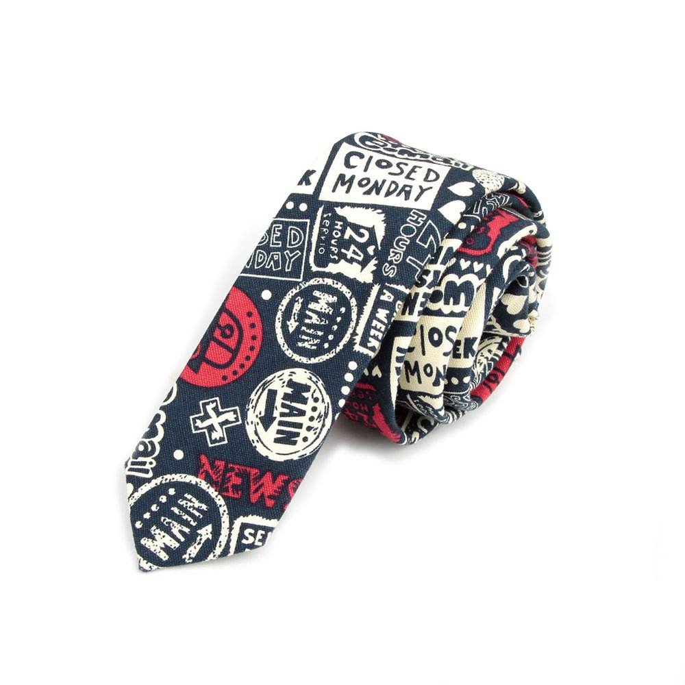 Mens Tie Cotton Necktie Stripe Squared Pattern Multicoloured Neckwear (C32)