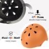 Kids Bike Helmet, Adjustable and Multi-Sport, from Toddler to Youth, 3 Sizes (Orange) view 2