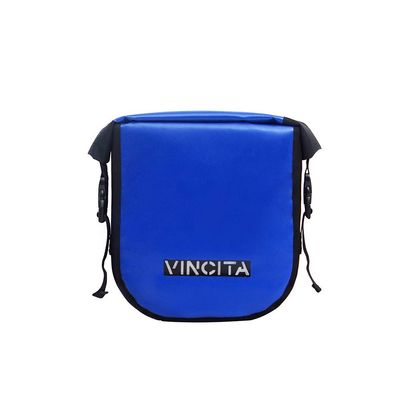 Vincita Small Single Pannier Water-Resistant Side Bags Blue Adjustable Quick-Release Standard Clip with Rain Cover for Bicycle Cargo Rear Rack Saddle Bag Shoulder Bag Pannier Rack Bicycle Bag Bike