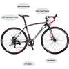 EUROBIKE Road Bike 700C Wheels 21 Speed Disc Brake Bicycle 54cm Cycling view 2