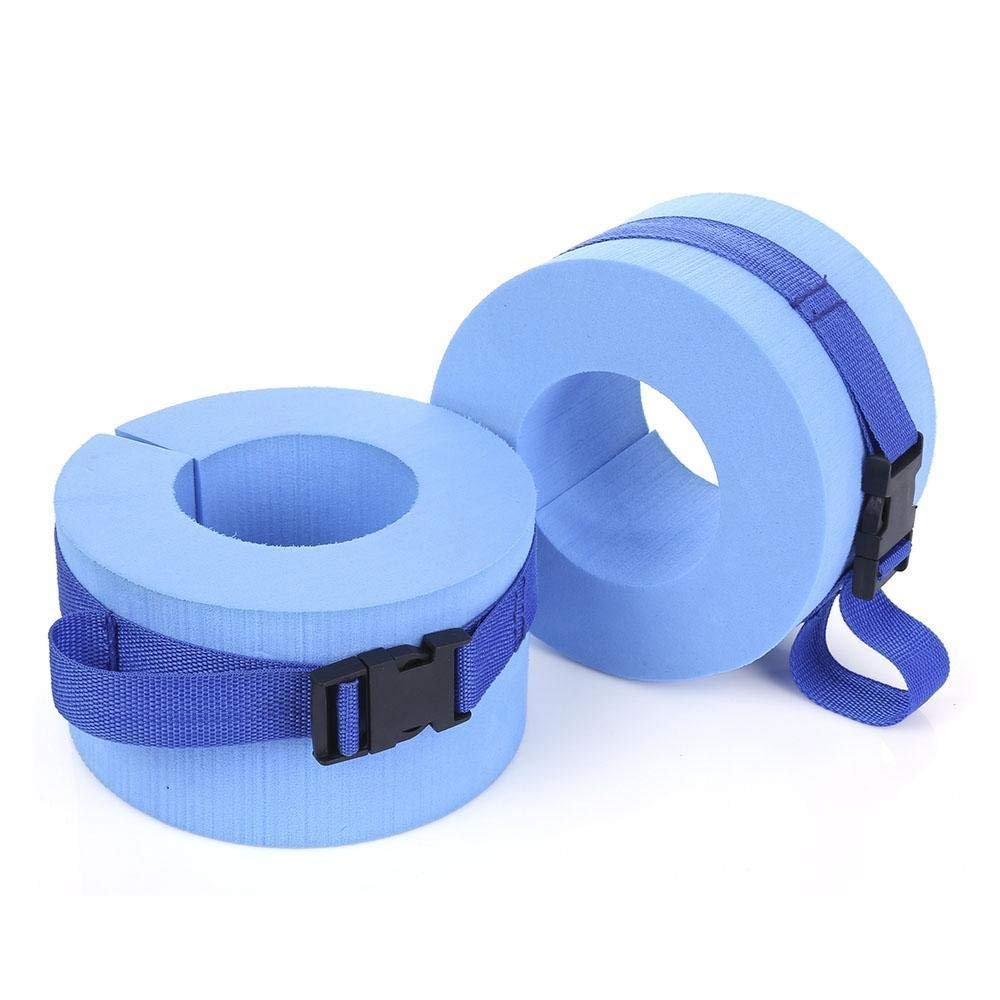 SANGDA Swim Arm Band Set,Swim Belt,Kids Float Discs,EVA Foam Swim Aquatic Cuffs,Ankles Arms Belts with Quick Release Buckle for Swim Fitness Training,2pcs