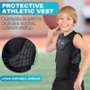 TUOY Youth Padded Shirt Chest Rib Protector Heart Guard Sternum Protective Compression Shirt for Baseball Football Basketball Lacrosse view 4