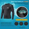 MEETYOO Mens Compression Long Sleeve Athletic Workout Undershirt, Black, Large US view 2