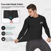MEETYOO Mens Compression Long Sleeve Athletic Workout Undershirt, Black, Large US view 4
