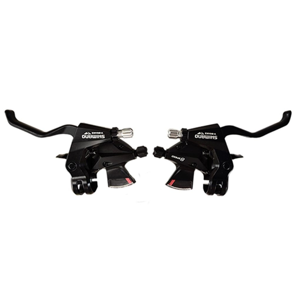 SHIMANO 8 V Black Shifters for Bicycles, Adults, Unisex, Multicoloured, One Size