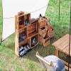 Captain Stag UP-2003 Wooden Box, Storage Box, Storage Case, Wooden Box, External Dimensions (W x D x H): 100.0 x 118.4 x 86.6 inches (255 x 300 x 220 cm), Stackable view 3