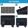 12V 5 Gang Toggle Rocker Switch Panel for Boat Waterproof ON-Off with Digital Voltmeter 4.2A USB Charger Cigarette Lighter Socket for RV Car Boat Vehicles Truck Trailer Yacht (BLUE) view 4