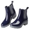 EYUSHIJIA Women's Short Rain Boots Waterproof Slip On Ankle Chelsea Booties (7 B(M), Navy-A) view 1