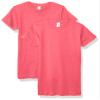 AquaGuard Girls' Big Sportswear Fine Jersey Longer Length T-Shirt-2 Pack, HOT Pink, L view 1