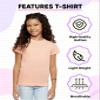 AquaGuard Girls' Big Sportswear Fine Jersey Longer Length T-Shirt-2 Pack, HOT Pink, L view 3