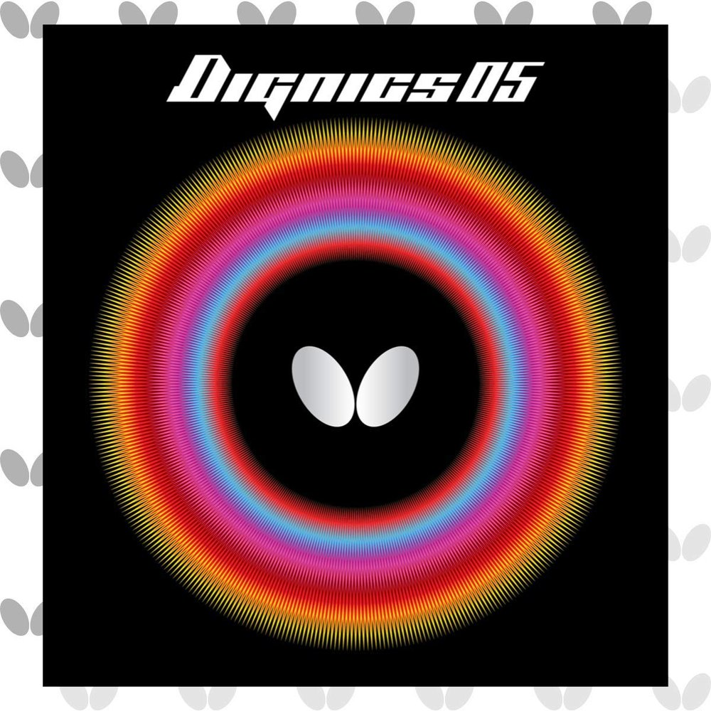 Butterfly Dignics 05 Table Tennis Rubber Table Tennis Rubber | 1.9 or 2.1 mm | Red or Black | 1 Inverted Table Tennis Rubber Sheet | Professional Table Tennis Rubber