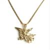 18K Gold Plated Saint Michael Necklace 24" Long/Cadena DE SAN Miguel PROTECCIN 24" Largo -55mm view 1
