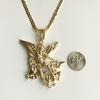 18K Gold Plated Saint Michael Necklace 24" Long/Cadena DE SAN Miguel PROTECCIN 24" Largo -55mm view 4