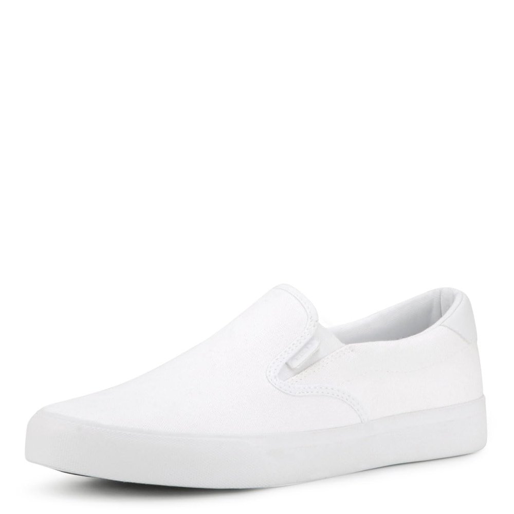 Lugz | Clipper Casual Sneakers for Men | Slip On Shoes For Men | Everyday Men Footwear, White, 11.5