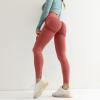 JOFOW Womens Leggings Snakeskin Print Ruched Butt Yoga Pants High Waist Stretch Skinny Sport Running Gym Slim Long Trousers (S,Watermelon Red) view 3