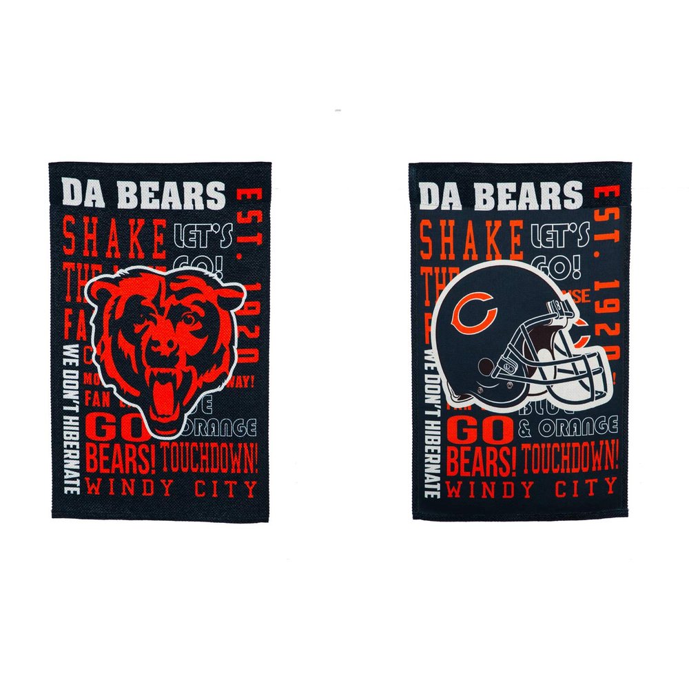 Chicago Bears Fan Rules Garden Flag - 13 x 18 Inches