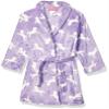 St. Eve Girls' Big Plush Velvet Fleece Robe, Unicorn, X-Small view 1