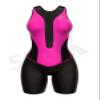 Sparx Women Triathlon Suit Tri Short Racing Cycling Swim Run (2XL, Black/Shocking Pink) view 2
