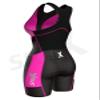 Sparx Women Triathlon Suit Tri Short Racing Cycling Swim Run (2XL, Black/Shocking Pink) view 4