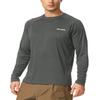 baleaf Men's Sun Protection Shirts UV SPF T-Shirts UPF 50+ Long Sleeve Rash Guard Lightweight Hiking Summer Deep Gray Size L view 1