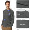 baleaf Men's Sun Protection Shirts UV SPF T-Shirts UPF 50+ Long Sleeve Rash Guard Lightweight Hiking Summer Deep Gray Size L view 3