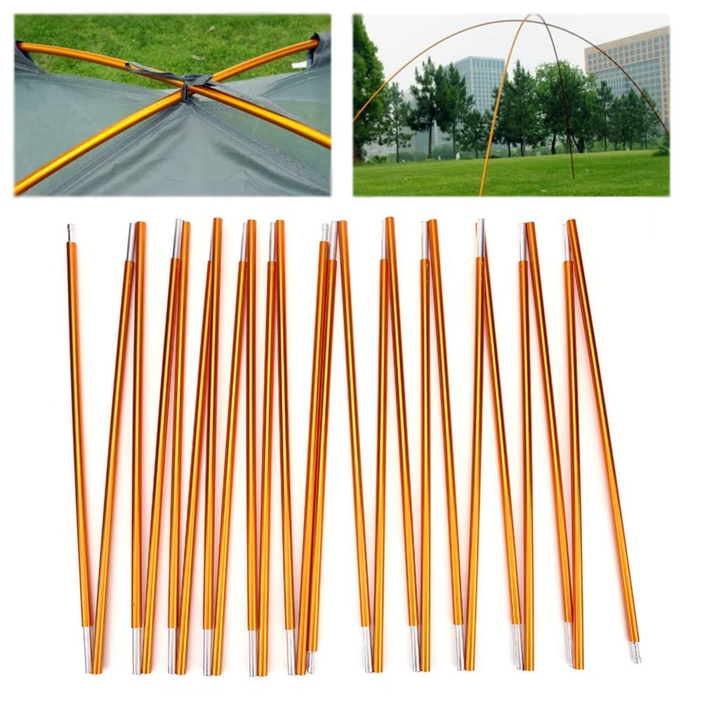 Tent Poles Replacement, Lightweight Tent Pole Repair Kit -24 Sections Aluminum Alloy Anti- Windproof Tent Poles Awning Poles for Outdoor Camping