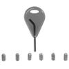 Dwawoo Surfboard Accessories, 6 Fin Grub Screws and Key for Surfboard Fin for Removing or Installing The Grub Screws That Hold You Fins in