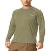 baleaf Men's Long Sleeve Swim Shirts Rash Guard UV Sun Protection SPF T-Shirts UPF 50+ Quick Dry Swimming Fishing Slate Green Size M view 1
