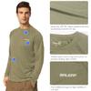 baleaf Men's Long Sleeve Swim Shirts Rash Guard UV Sun Protection SPF T-Shirts UPF 50+ Quick Dry Swimming Fishing Slate Green Size M view 3