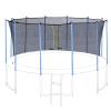 Exacme Enclosure Set Inner Safety Net with 12 Poles for 16 Foot C-Series Trampoline view 1
