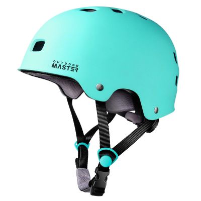 OutdoorMaster Skateboard Cycling Helmet - Two Removable Liners Ventilation Multi-Sport Scooter Roller Skate Inline Skating for Kids, Youth & Adults - M - Mint Green