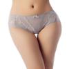 iB-iP Women's Underwear Sheer Lace See Through Light Mesh Transparent Hipster Panties, Size: 6, Light Grey view 3
