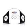 Fairtex BPV1 Muaythai Training Belly Pad | Core Protection for Coaches in Boxing, Muay Thai, Kickboxing | Syntek Leather |Maximum Durability, Secure Fit | Multi-Sport Body Protector-(Black/White) view 1