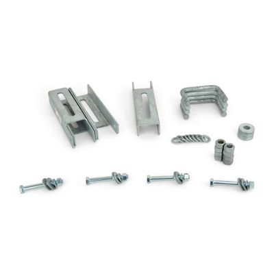 Sturdy Built (4) 8" Galvanized Vertical Bunk Bracket Kit for 1.5x3 Boat Trailer Cross Members