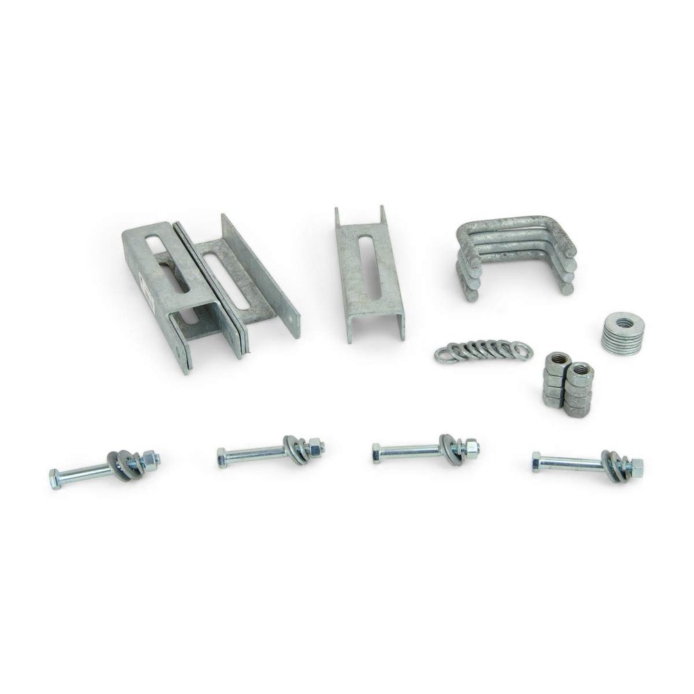 Sturdy Built (4) 8" Galvanized Vertical Bunk Bracket Kit for 1.5x3 Boat Trailer Cross Members