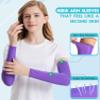 HiRui Arm Compression Sleeves for Men Women Youth Kids, UV Protection 20-30mmHG Support, Great for Running Cycling Basketball Golf Tattoo Cover, Breathable Moisture-Wicking (Purple, Large) view 2
