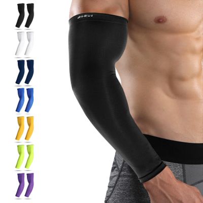 HiRui Arm Compression Sleeves for Men Women Youth Kids, UV Protection 20-30mmHG Support, Great for Running Cycling Basketball Golf Tattoo Cover, Breathable Moisture-Wicking (Black, 2X-Large)