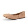 Amazon Essentials Women's Comfortable Round Toe Ballet Flats, Cushioned Memory Foam, Beige, 10.5 Wide view 1