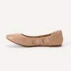Amazon Essentials Women's Comfortable Round Toe Ballet Flats, Cushioned Memory Foam, Beige, 10.5 Wide view 4