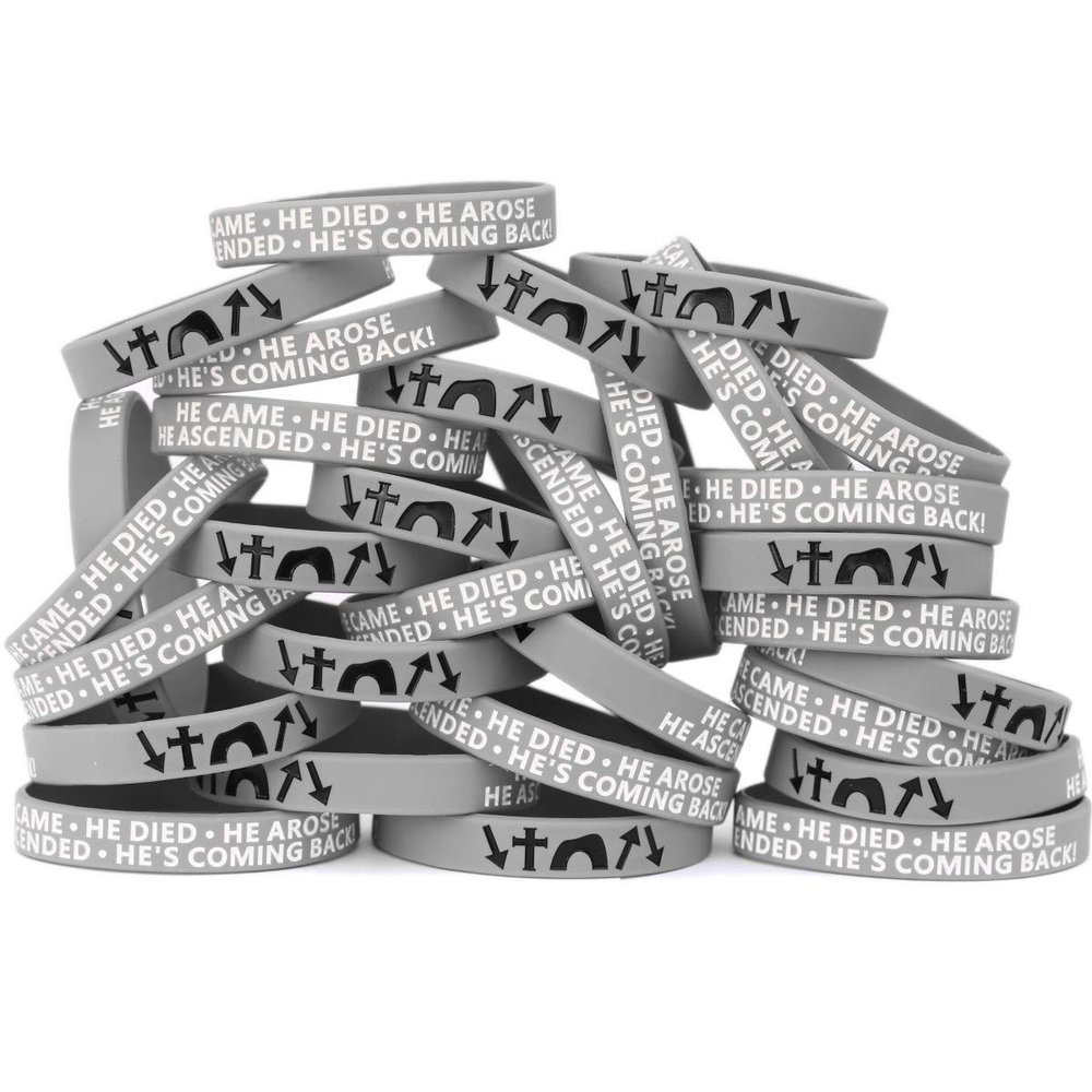 SayitBands Fifty (50) He Came Died Arose Ascended Coming Back Wristband Bracelets