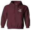 0012. Good Vibe Bones Hand Shaka Cool Vintage Hipster Graphic Sweatshirt Pullover Hoodie (Maroon, Medium) view 1