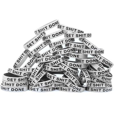 SayitBands Fifty (50) Get Shit Done Wristband Bracelets