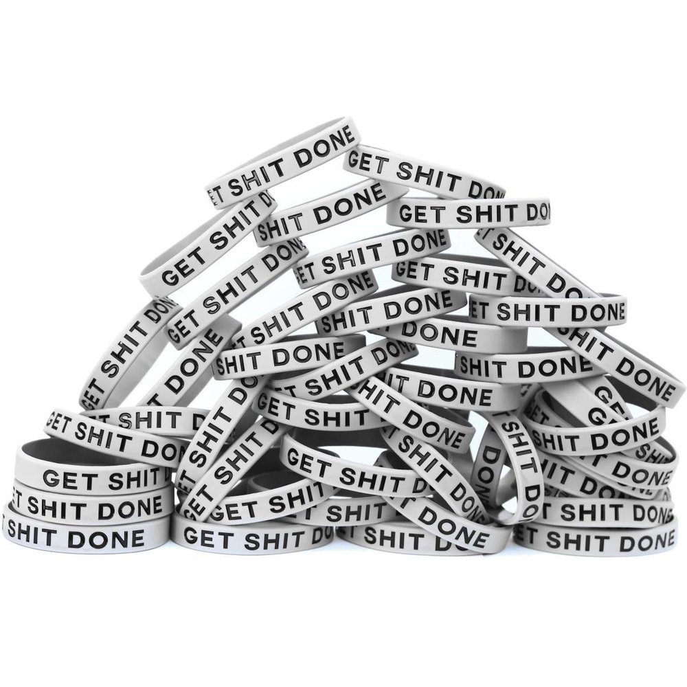 SayitBands Fifty (50) Get Shit Done Wristband Bracelets