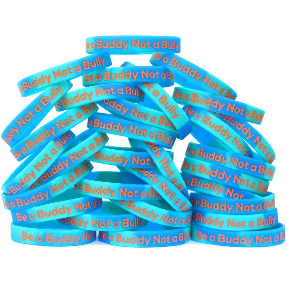 SayitBands Fifty (50) Be a Buddy Not a Bully Wristband Bracelets