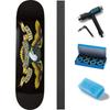 Anti-Hero Classic Eagle Skateboard Deck - Black - 8.125" W/Mob Grip, CCS Skate Tool, Wax, and ABEC 7 Bearings view 1