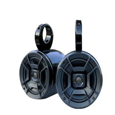 Krypt Towers Wakeboard Tower Speaker Cans Loaded w/Polk DB652 6.5" Wakeboarding Audio Pods, Clamp Sizes 1.25" - 3" (Black)