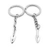 5 PCS Antique Silver Keyrings Keychains Key Ring Chains Tags Clasps AA462 Garden Shovel view 1