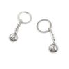 100 PCS Antique Silver Keyrings Keychains Key Ring Chains Tags Clasps B7QR3 Sailboat Sailing Boat view 1