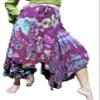 Full Funk Wide Pleated Full Flowing Gypsy Maxi Dancing Skirt Tie Dyed, Medium, Purple view 1
